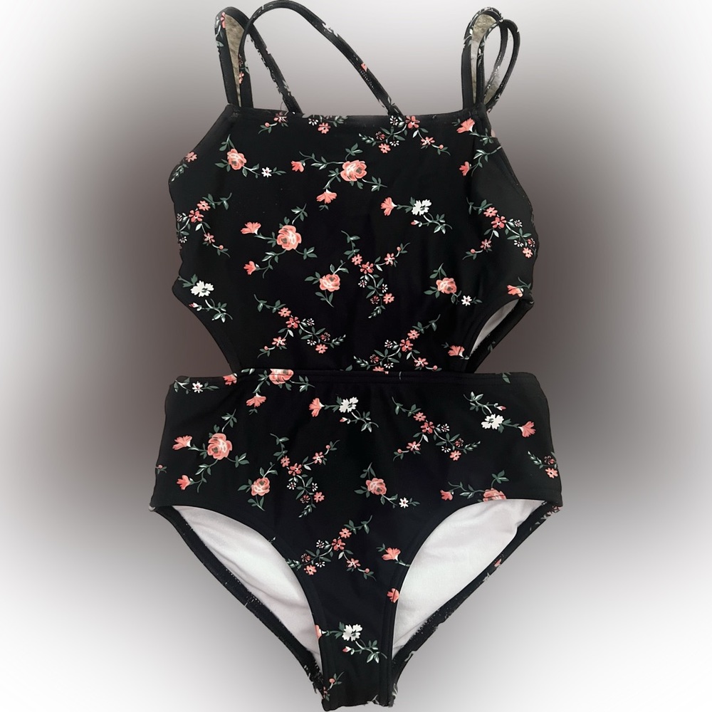 Floral Cutout Kami Swimsuit Size 6